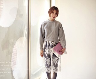 蕾絲吊帶長裙_1