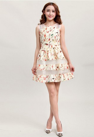 蕾絲碎花背心裙_2