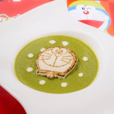 Ocean Park - Cream of Green Peas Soup with Scallop-450x450