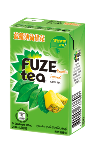 Fuze Tea Pineapple Peppermint Green Tea Pkg 250mL